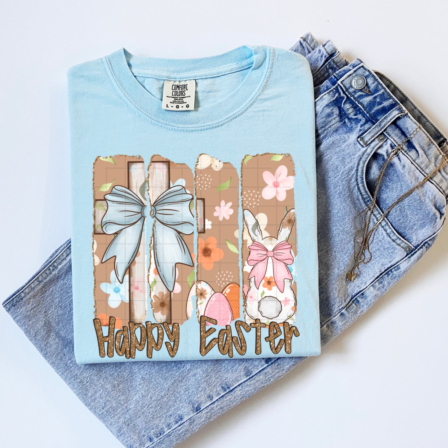 Happy Easter Brushstroke DTF Transfer