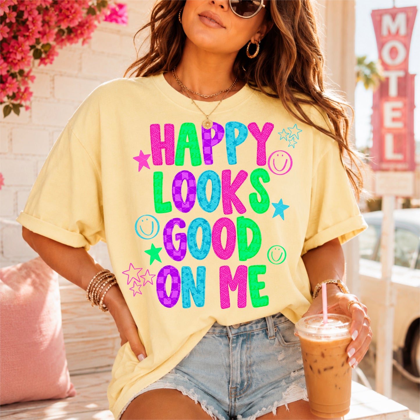 Happy Looks Good On Me DTF Transfer
