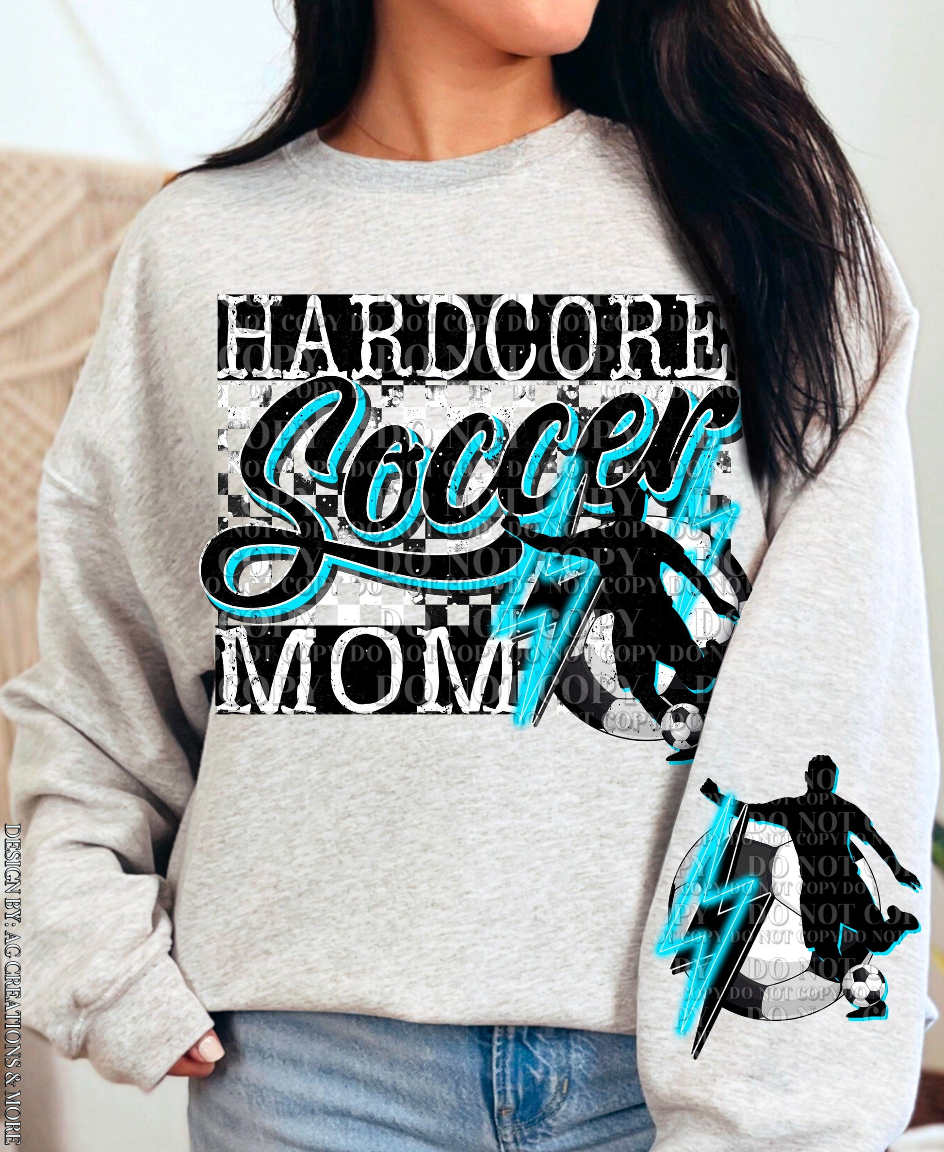 Hardcore Soccer Mom Blue DTF Transfer
