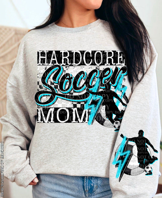 Hardcore Soccer Mom Blue DTF Transfer