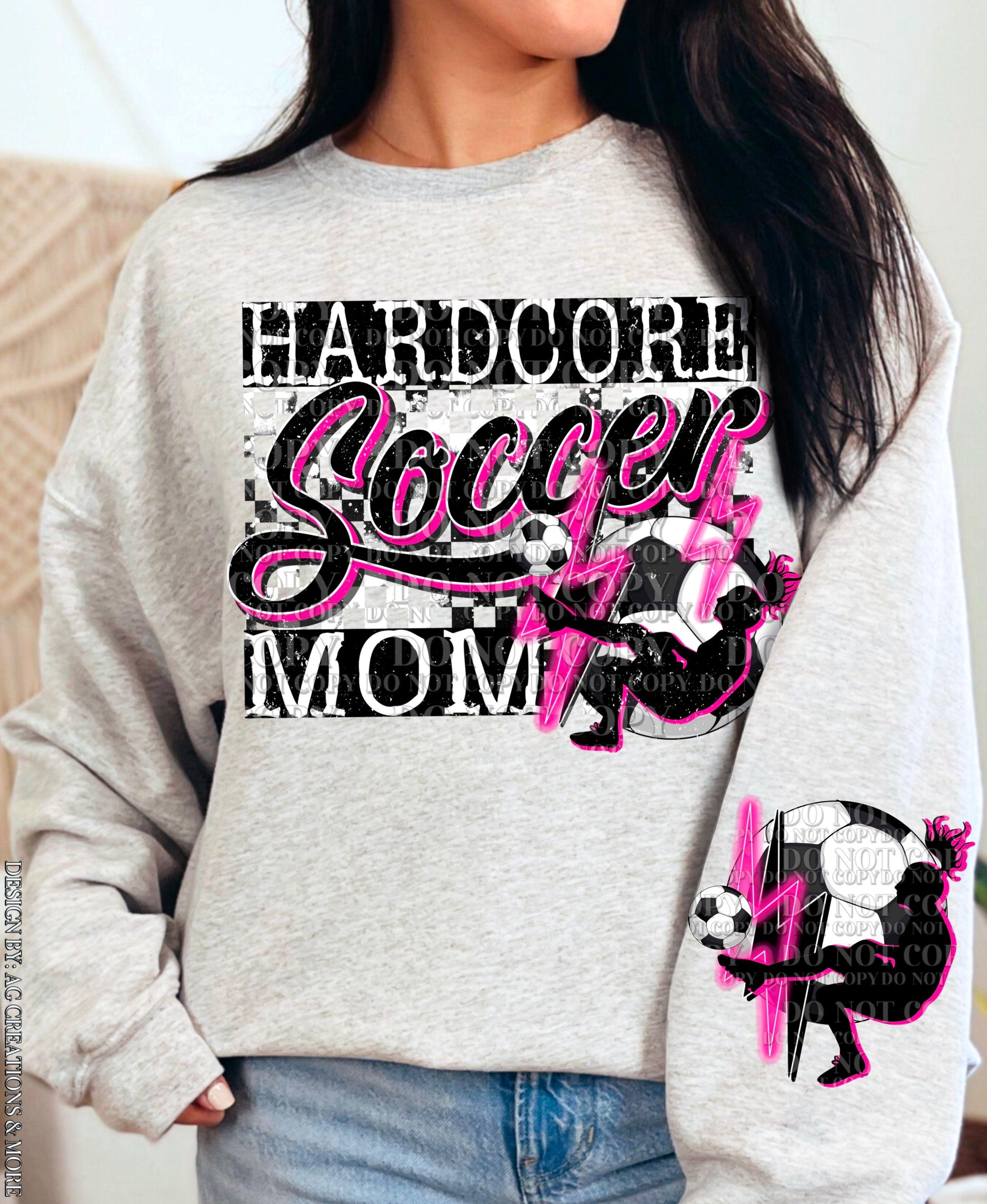 Hardcore Soccer Mom Pink DTF Transfer