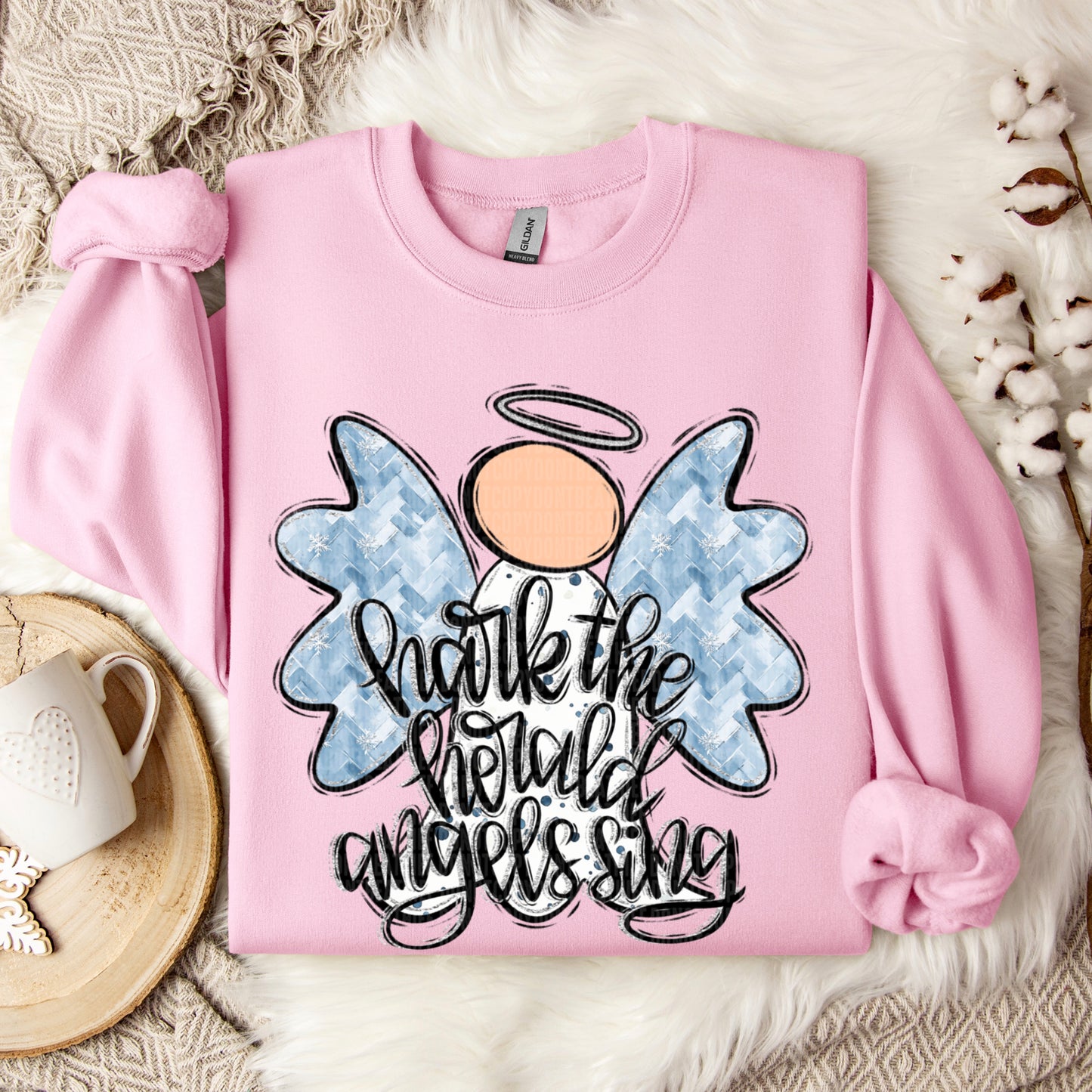 Hark The Herald Angels Sing DTF Transfer