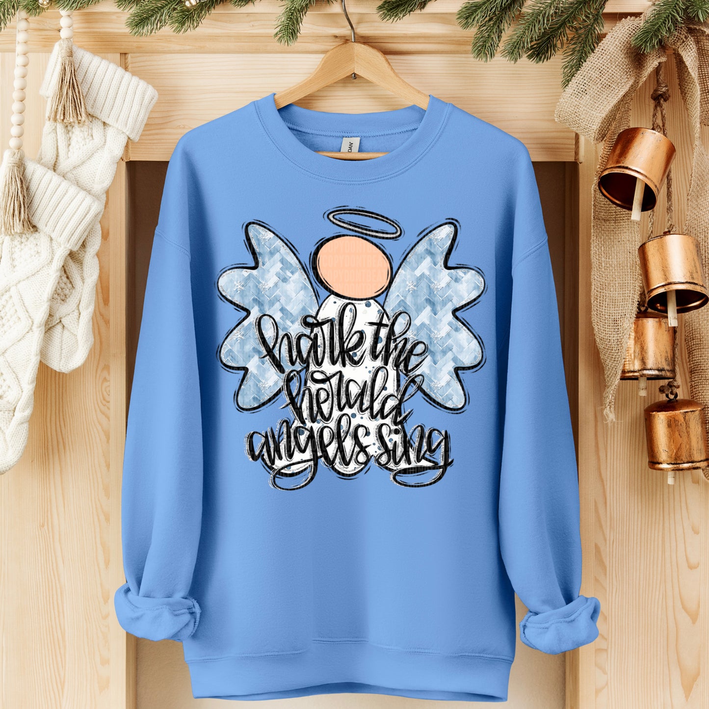 Hark The Herald Angels Sing DTF Transfer