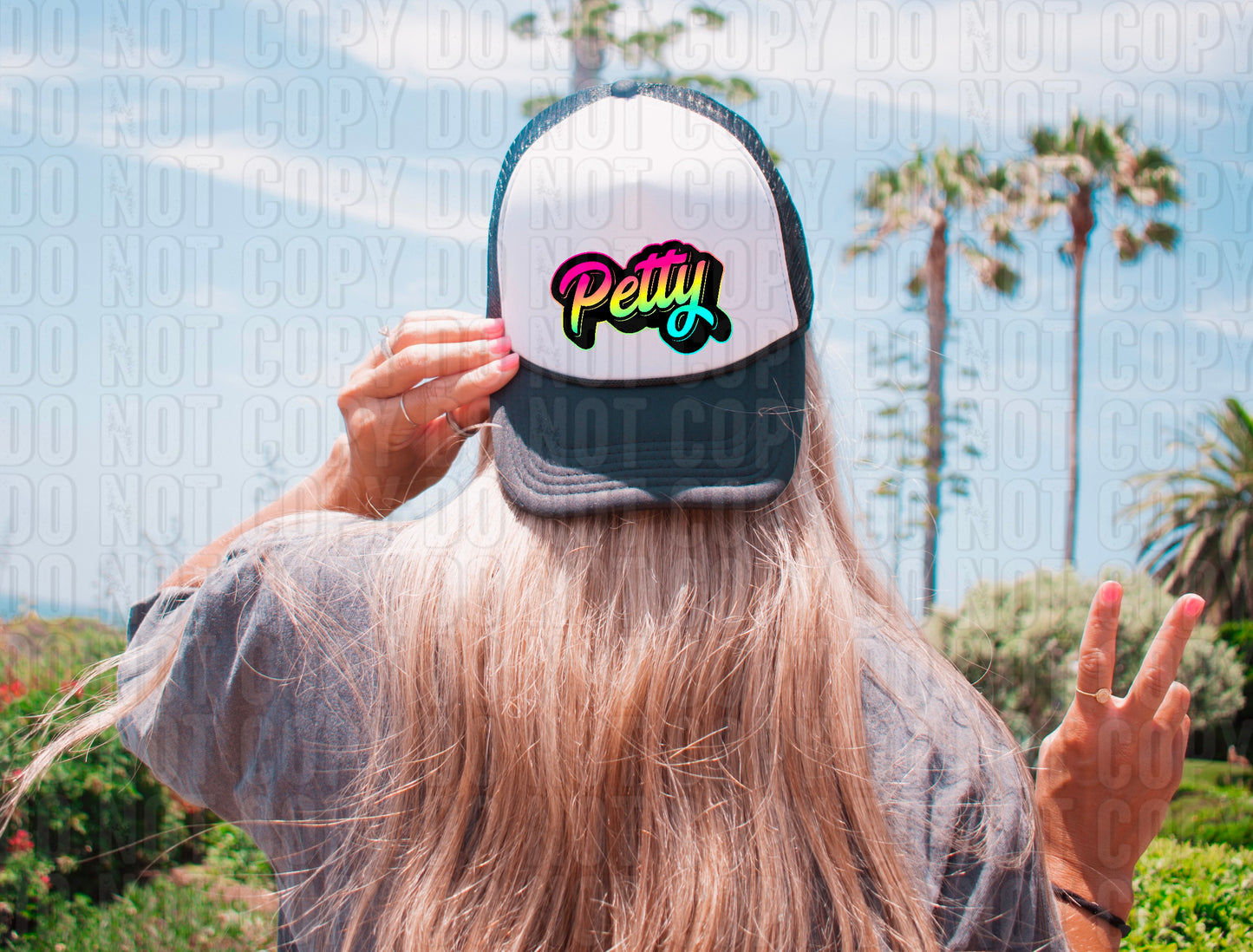 Petty Colorful Hat Patch DTF Transfer