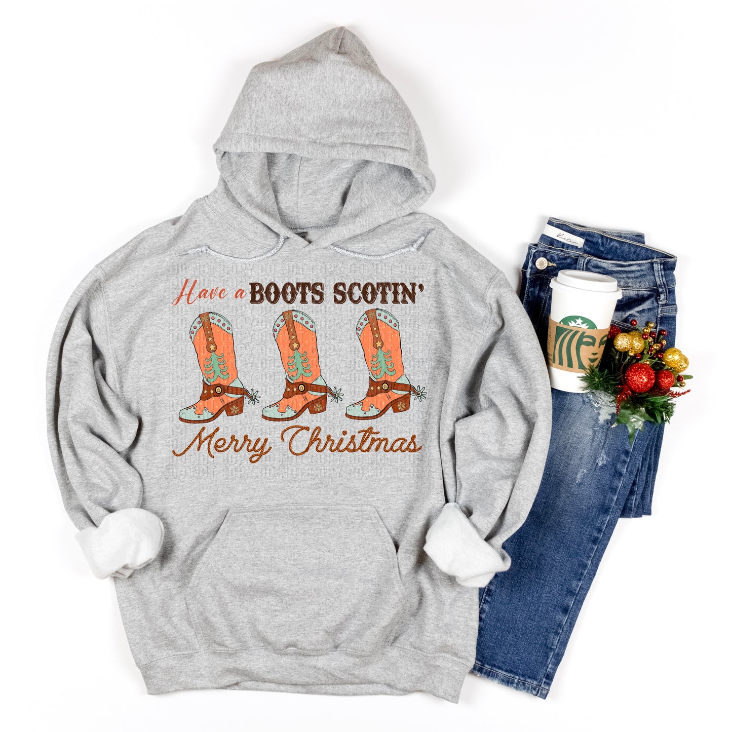 Have A Boot Scootin' Merry Christmas DTF Transfer