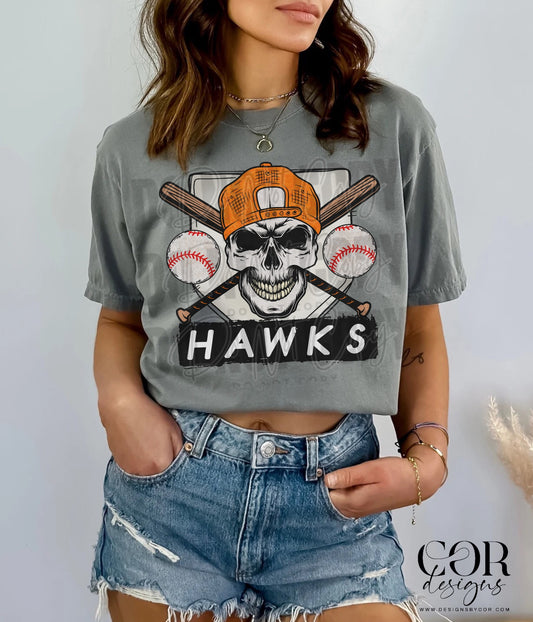Hawks Orange DTF Transfer