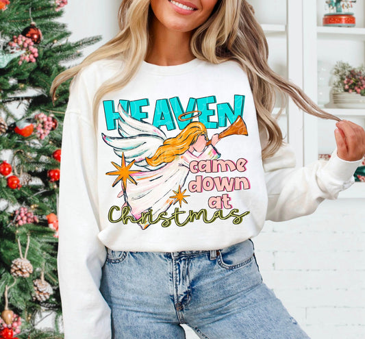 Heaven Came Down At Christmas DTF Transfer