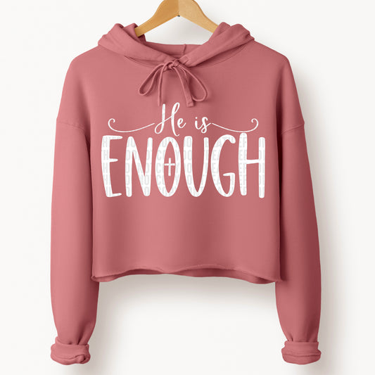 He Is Enough White Font DTF Transfer