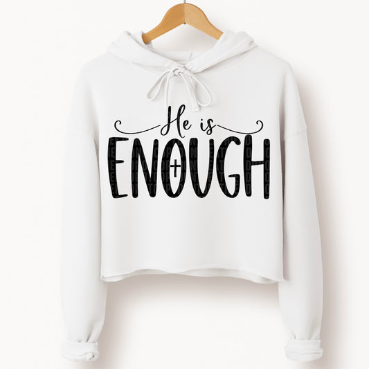 He Is Enough Black Font DTF Transfer