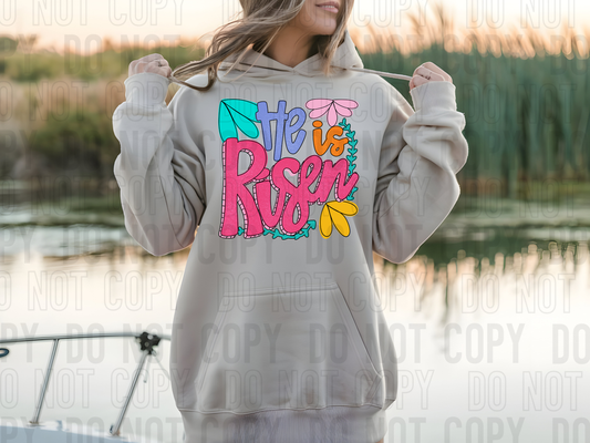 He Is Risen Floral Art DTF Transfer