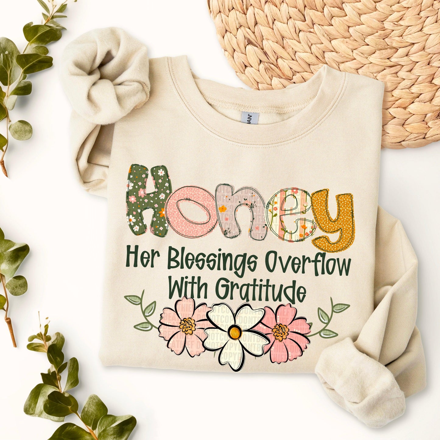 Honey Blessings Overflow DTF Transfer