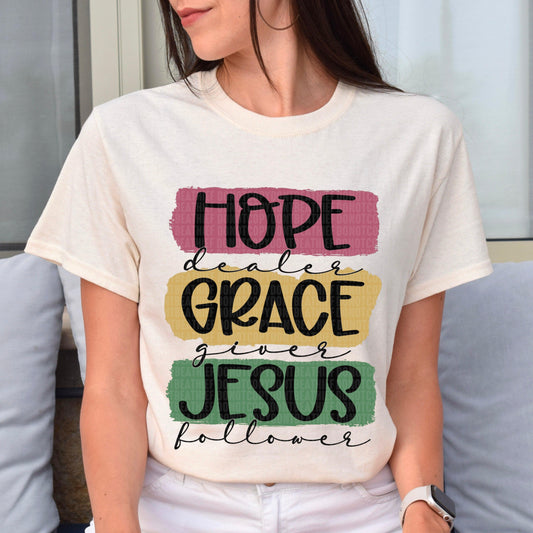 Hope Grace Jesus DTF Transfer
