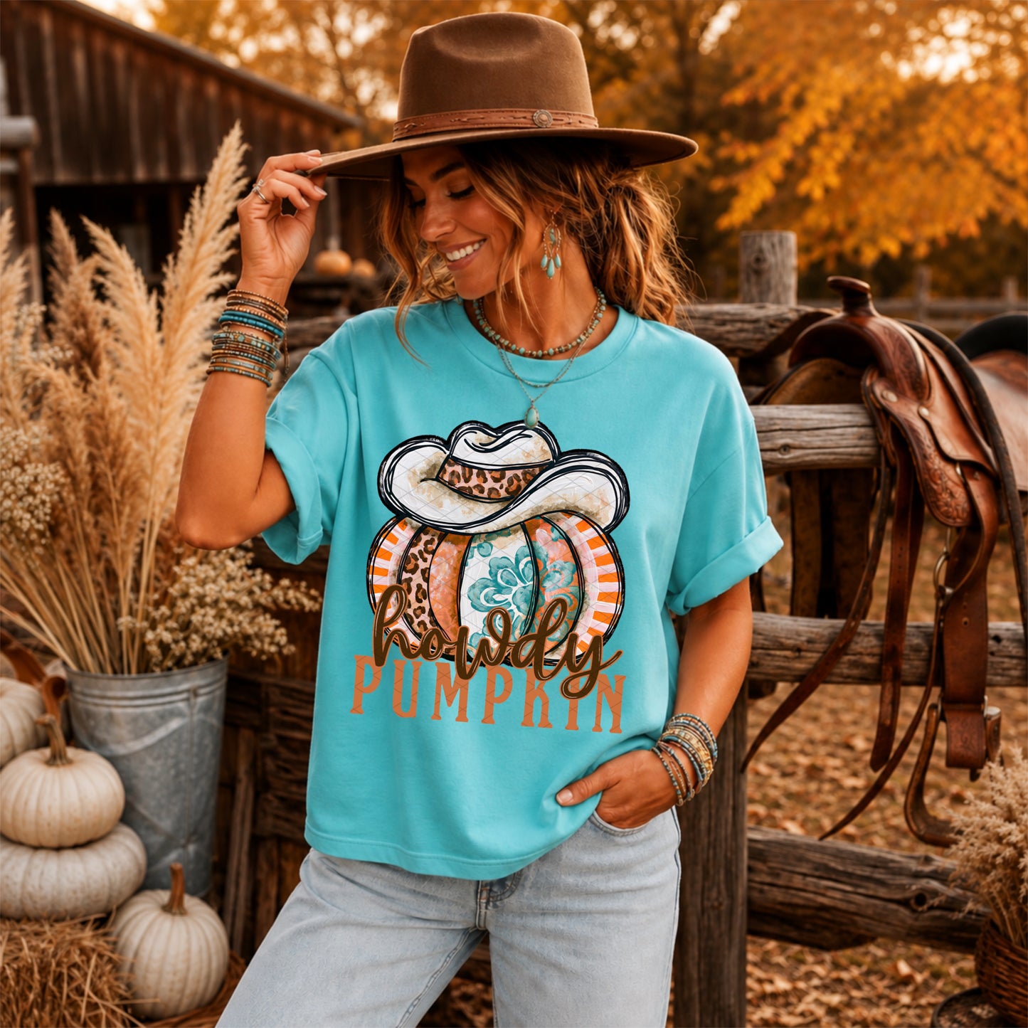 Howdy Pumpkin DTF Transfer
