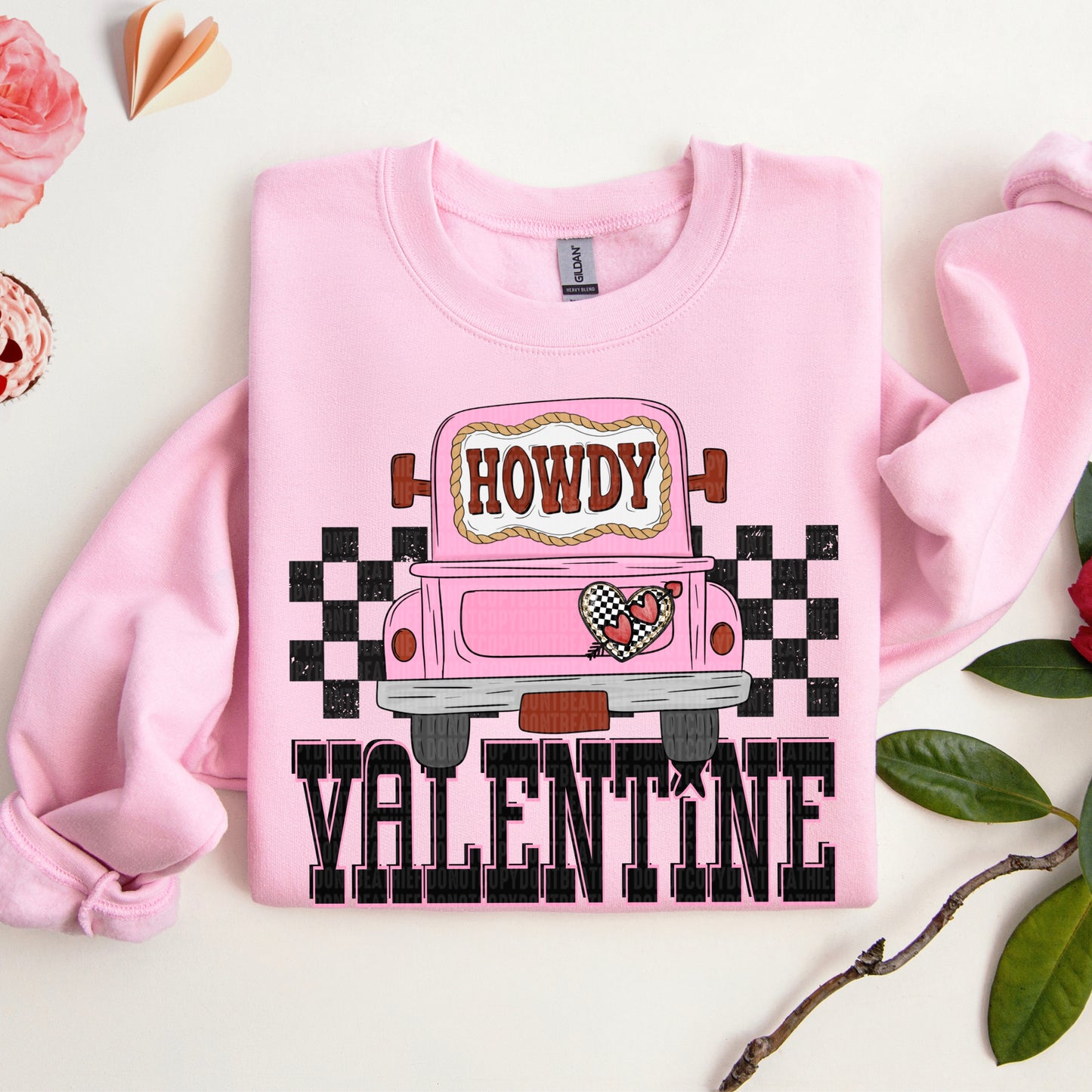 Howdy Valentine Truck DTF Transfer