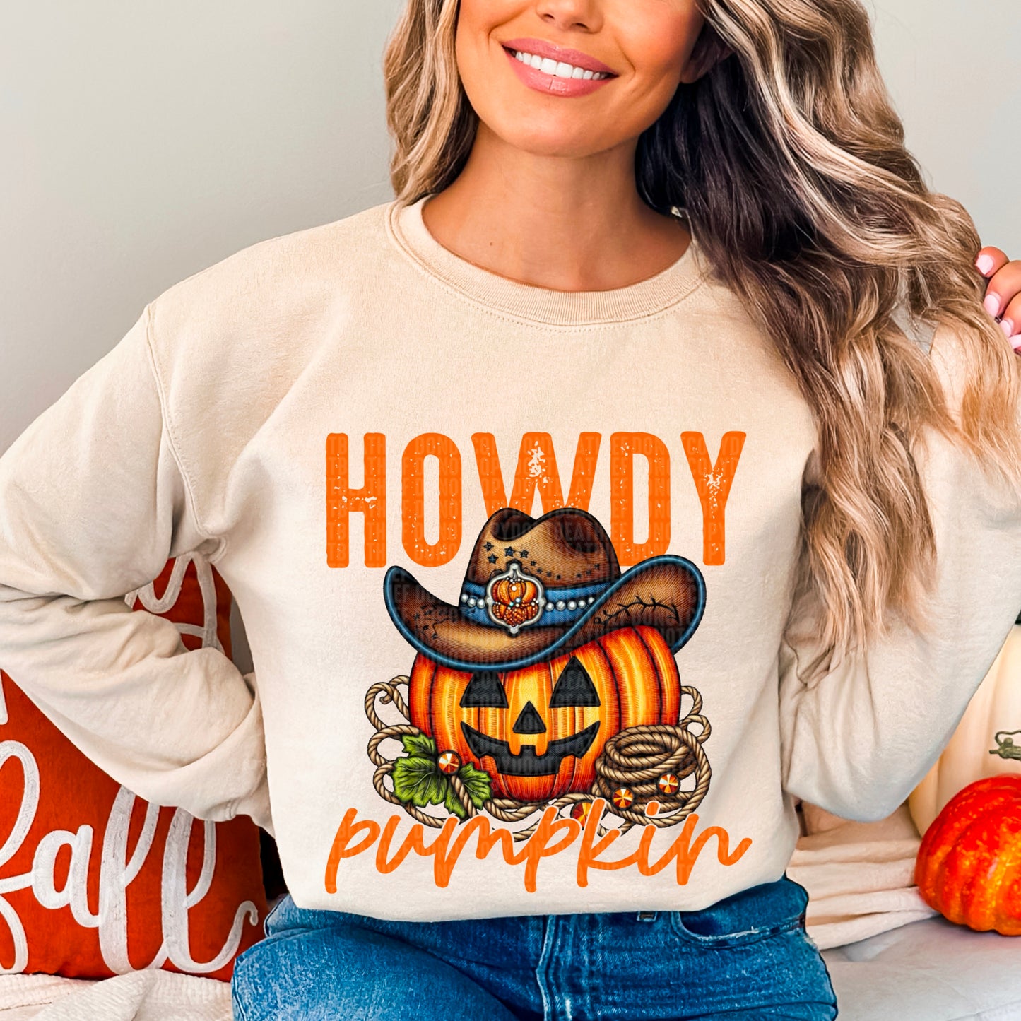 Howdy Pumpkin Western DTF Transfer