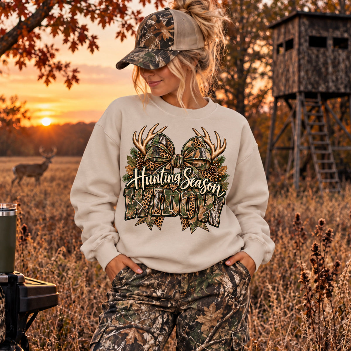 Hunting Season Widow Bow DTF Transfer