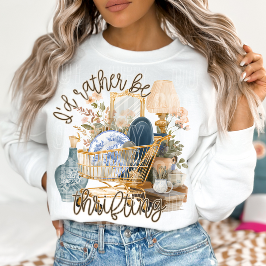 I'd Rather Be Thrifting DTF Transfer