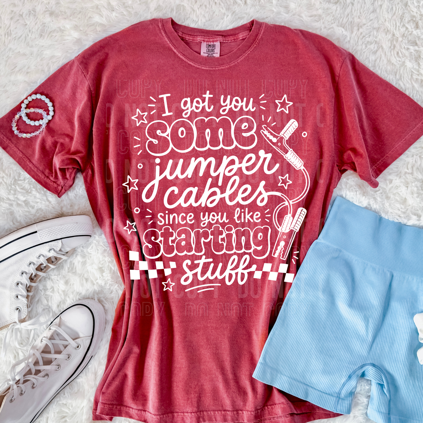I Got You Some Jumper Cables White Font DTF Transfer