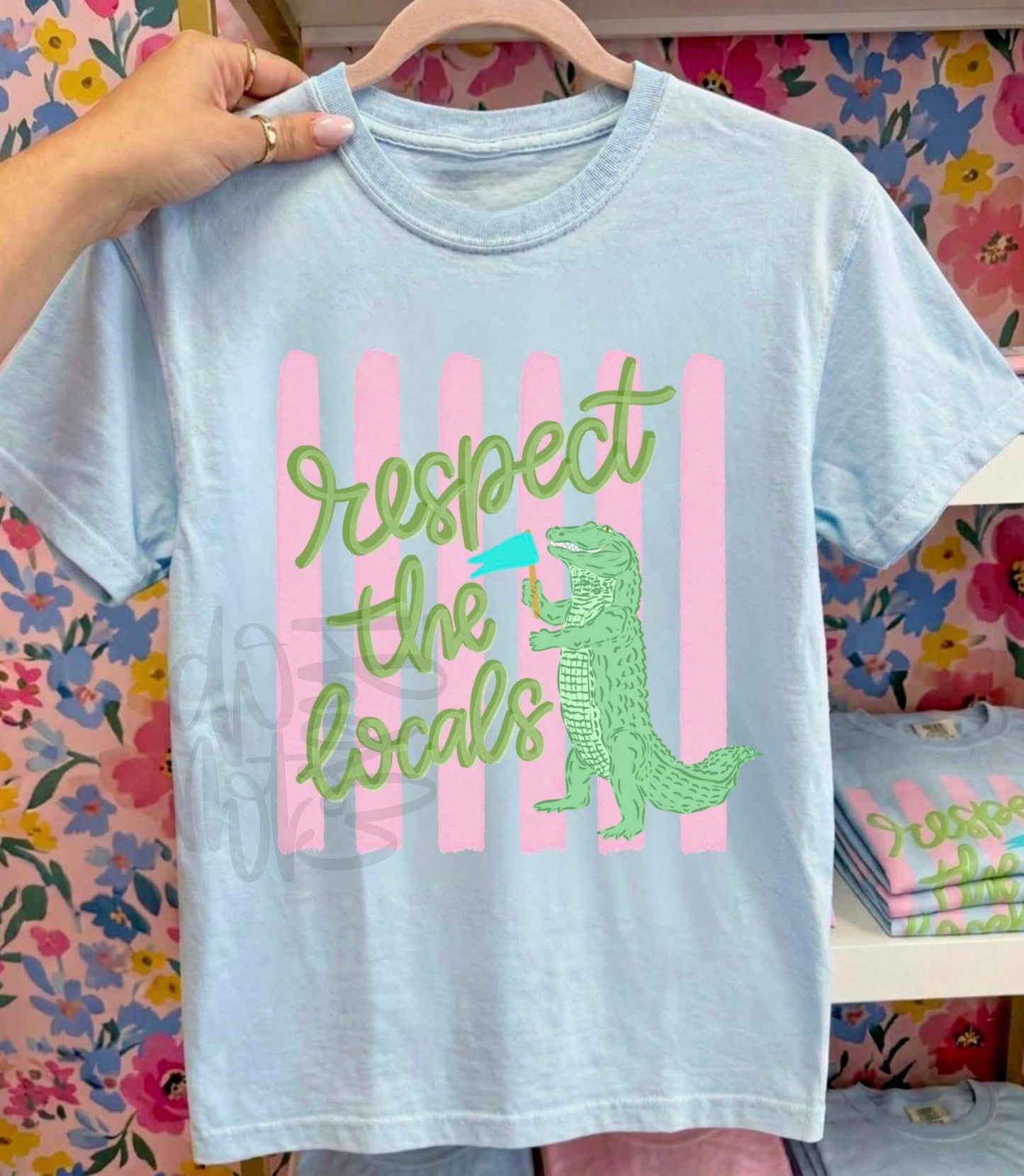 Respect The Locals Gator Stripes DTF Transfer