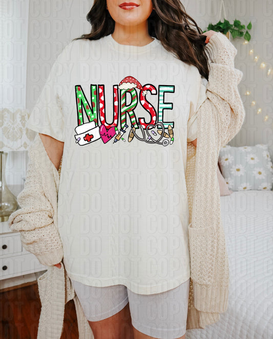 Nurse Christmas Occupation DTF Transfer