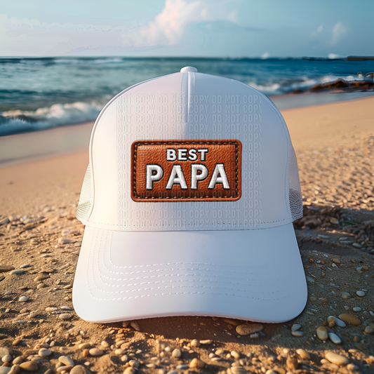 Best Papa Hat Patch DTF Transfer