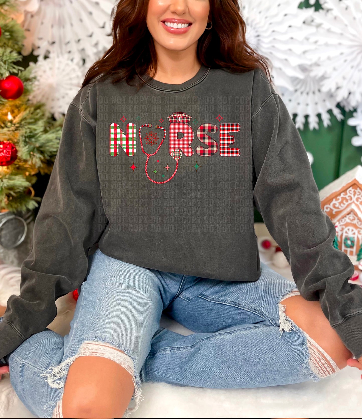 Nurse Christmas Name DTF Transfer