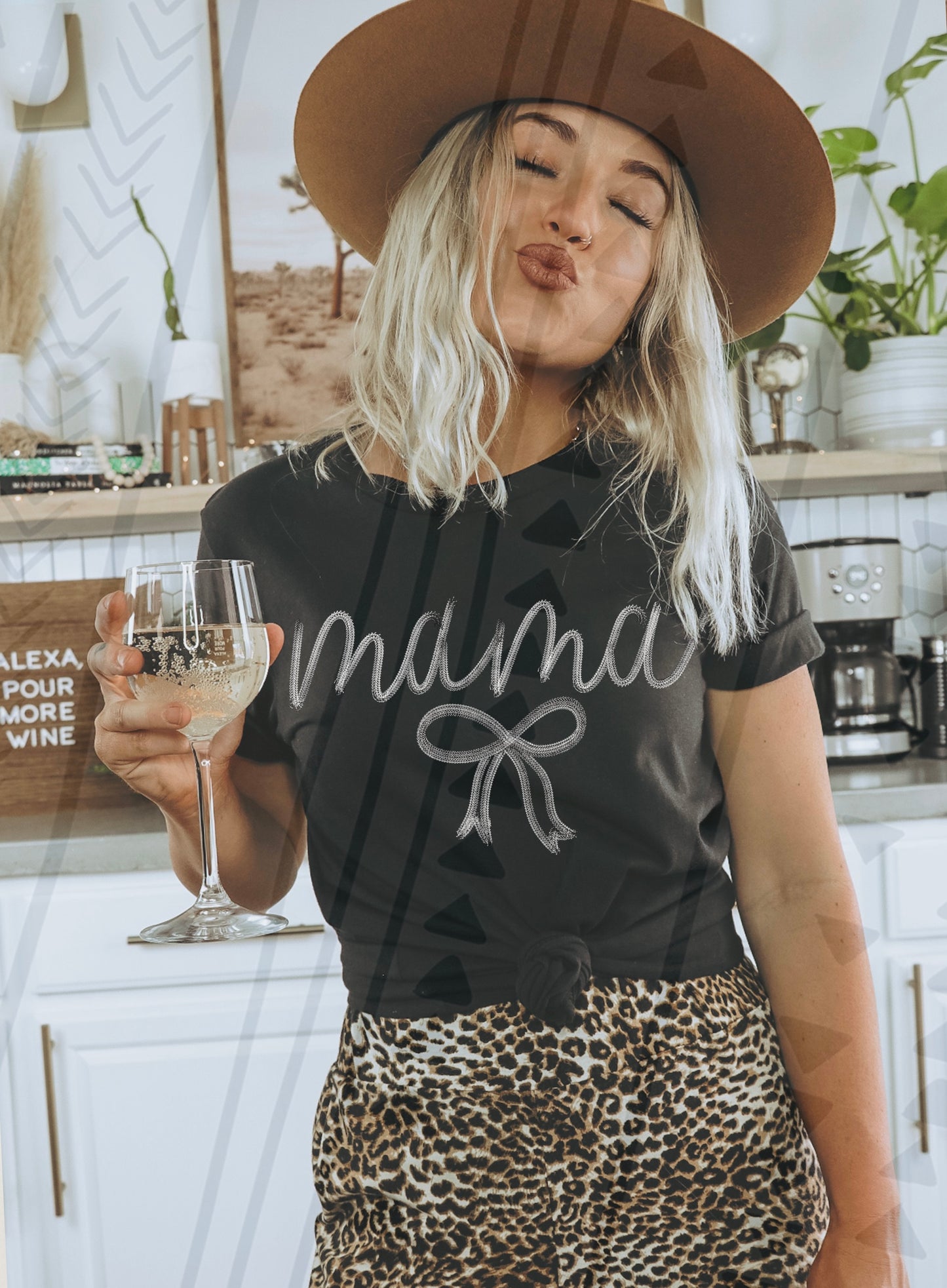 Mama White Coquette DTF Transfer