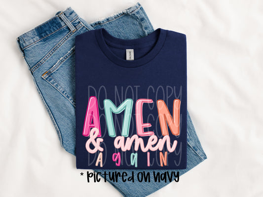 Amen Amen & Again DTF Transfer