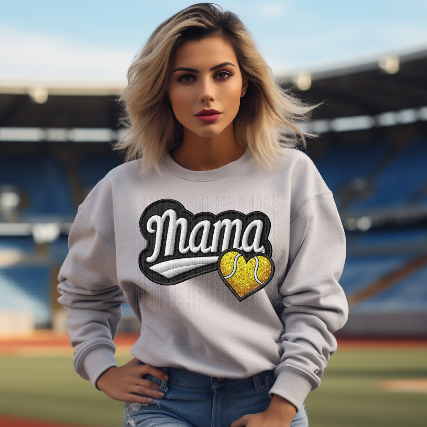 Varsity Mama Tennis Faux DTF Transfer