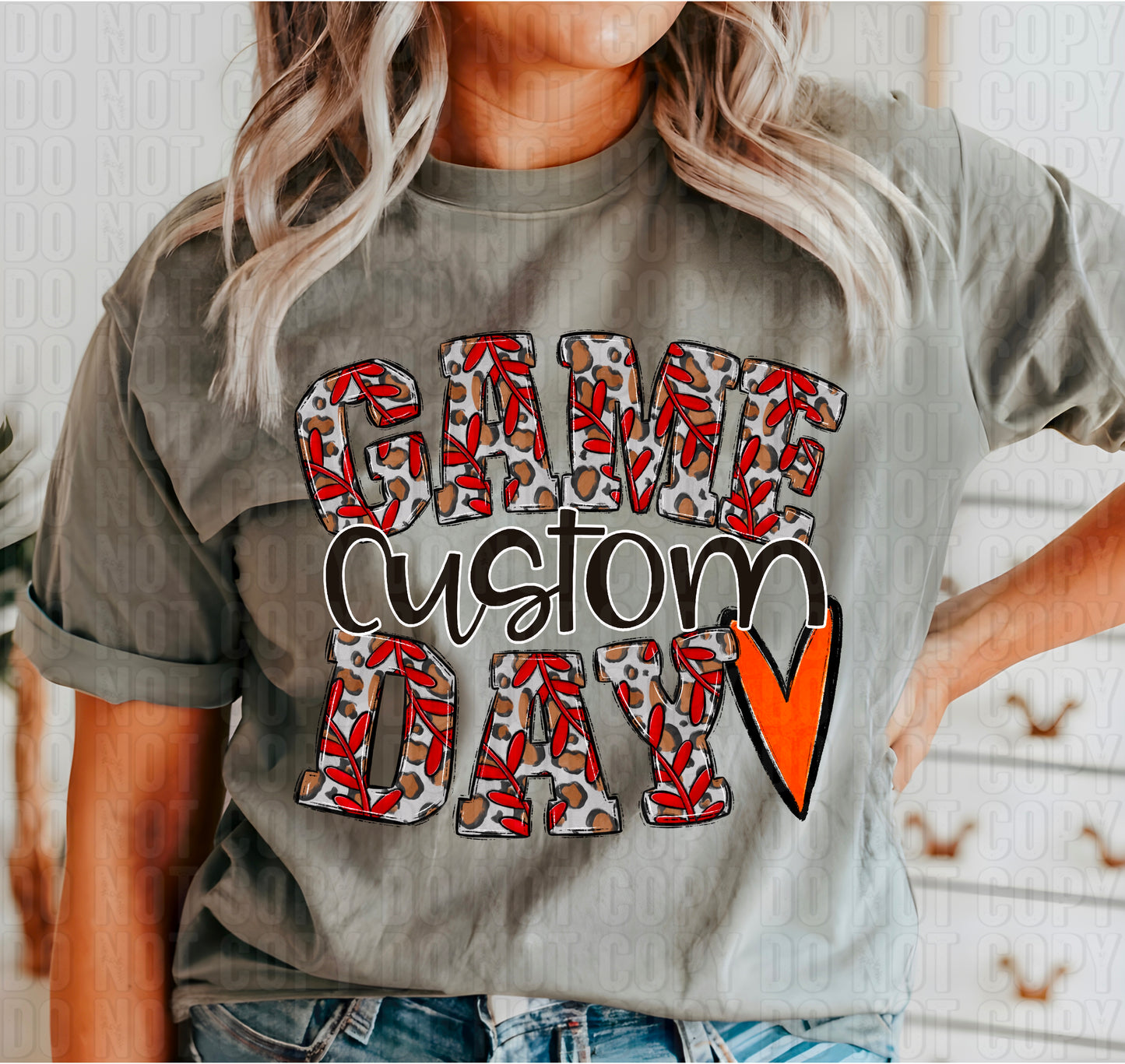 Baseball Game Day Custom Name/Mascot DTF Transfer