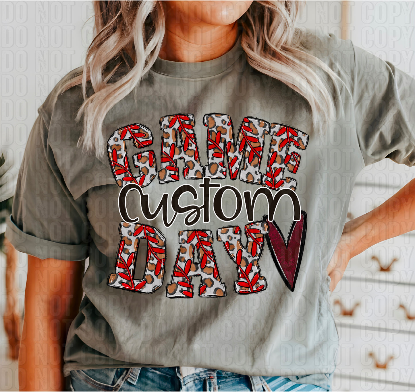 Baseball Game Day Custom Name/Mascot DTF Transfer