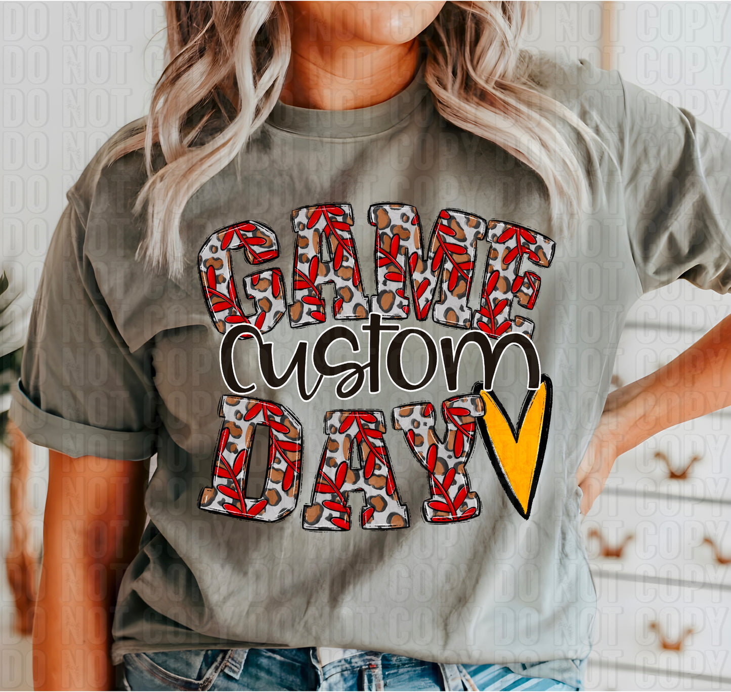 Baseball Game Day Custom Name/Mascot DTF Transfer