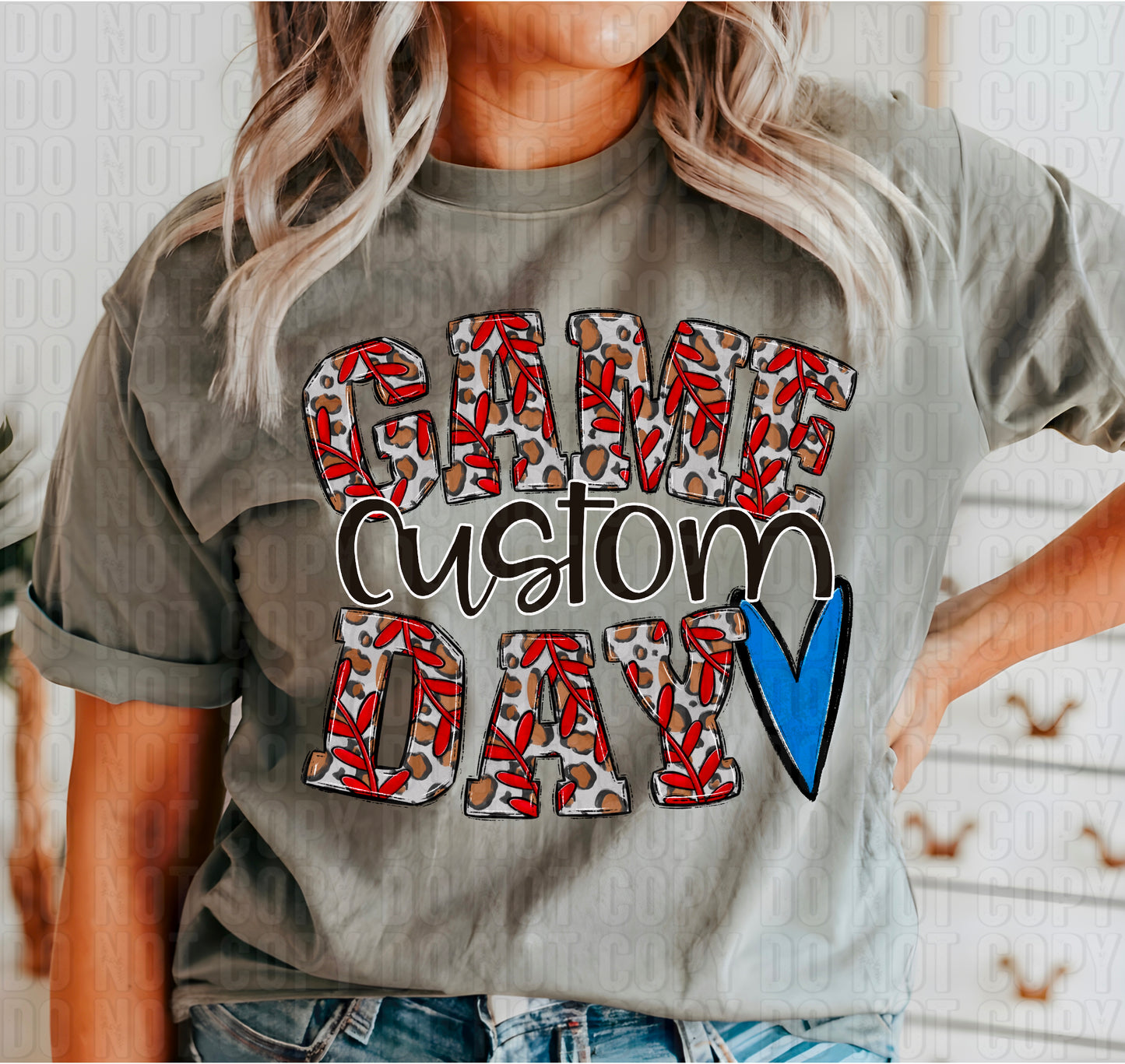 Baseball Game Day Custom Name/Mascot DTF Transfer