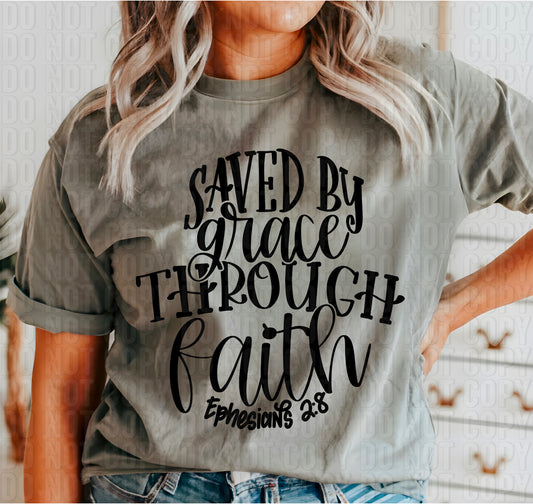 Saved By Grace Through Faith DTF Transfer