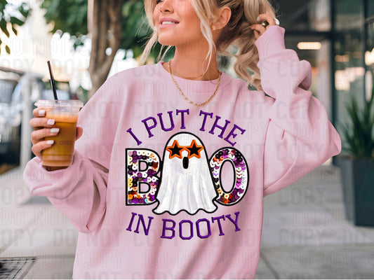 I Put The Boo In Booty Sequined DTF Transfer