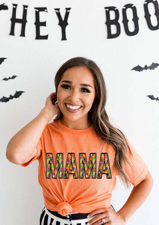 Mama Halloween Brushstroke DTF Transfer