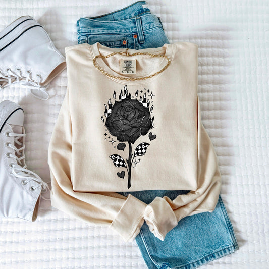 Dance In The Flames Rose Only DTF Transfer