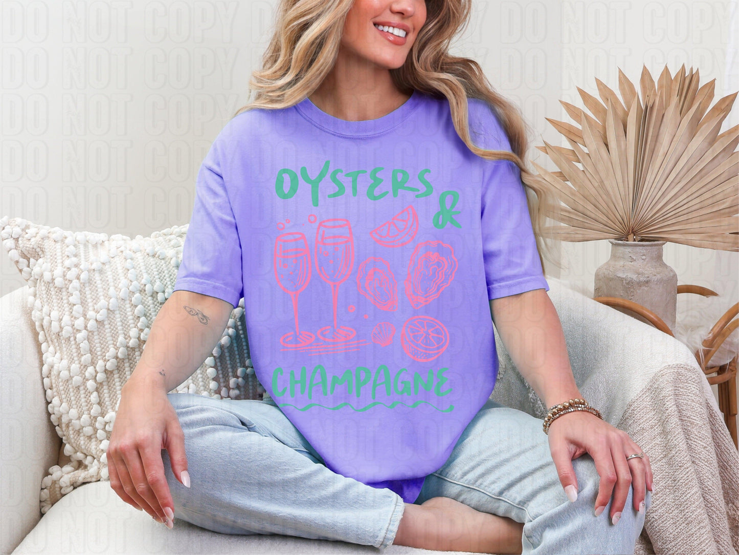 Oysters & Champagne DTF Transfer