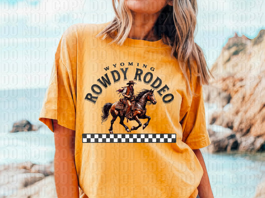 Wyoming Rowdy Rodeo DTF Transfer