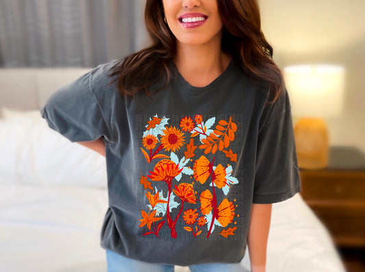 Fall Floral Accent DTF Transfer