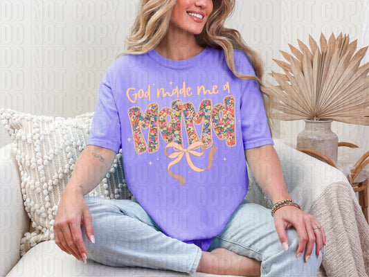 God Made Me A Mama Easter DTF Transfer