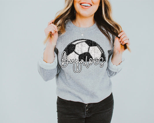 Buffaloes Half Soccer Sequined Faux DTF Transfer