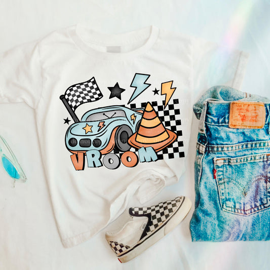 Vroom Checkered DTF Transfer