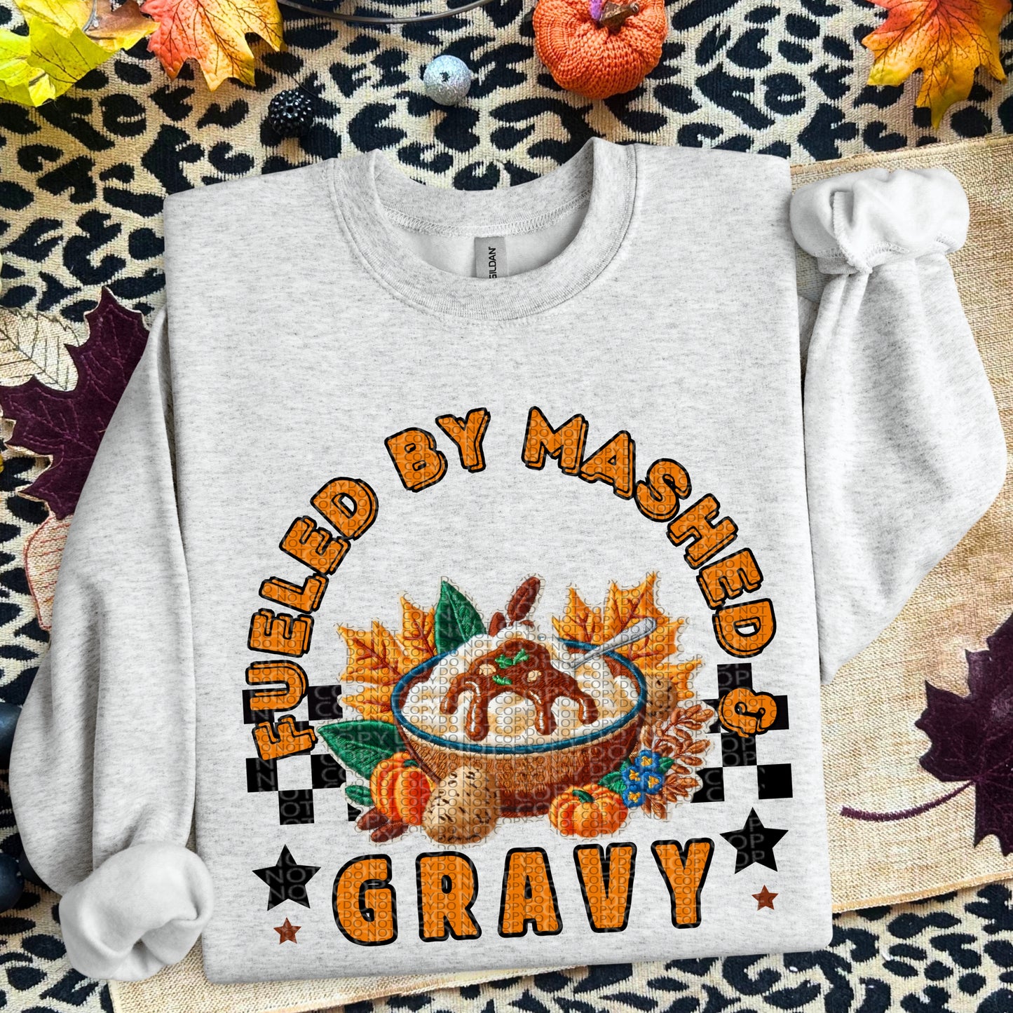 Fueled By Mashed And Gravy DTF Transfer