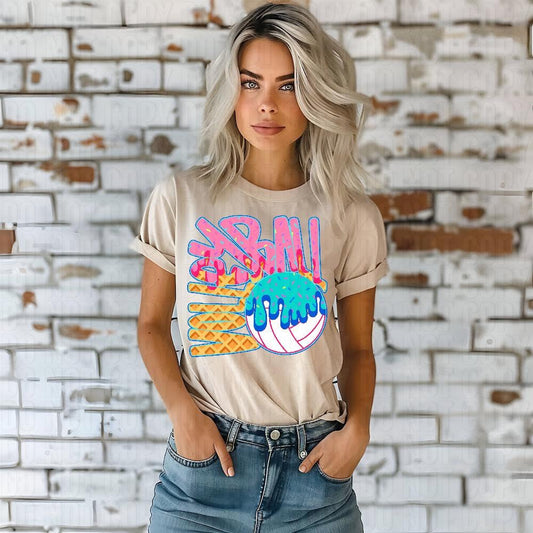 Volleyball Drip Sporty Ball DTF Transfer