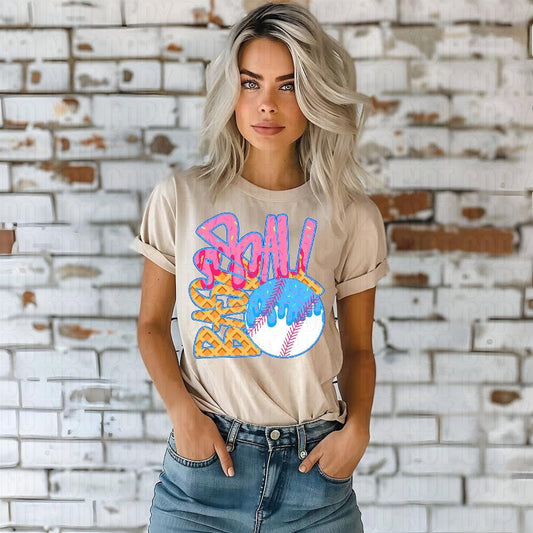 Baseball Drip Sporty Ball DTF Transfer