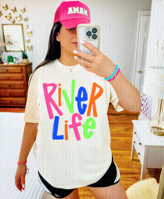 River Life Bright Word DTF Transfer