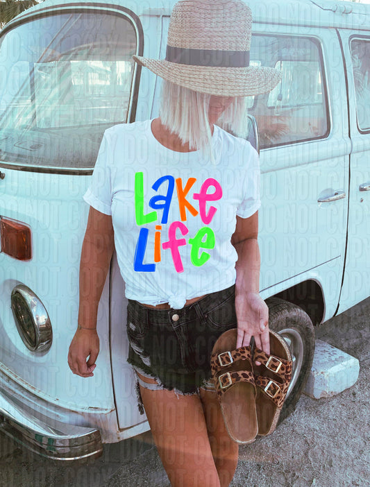 Lake Life Bright Word DTF Transfer