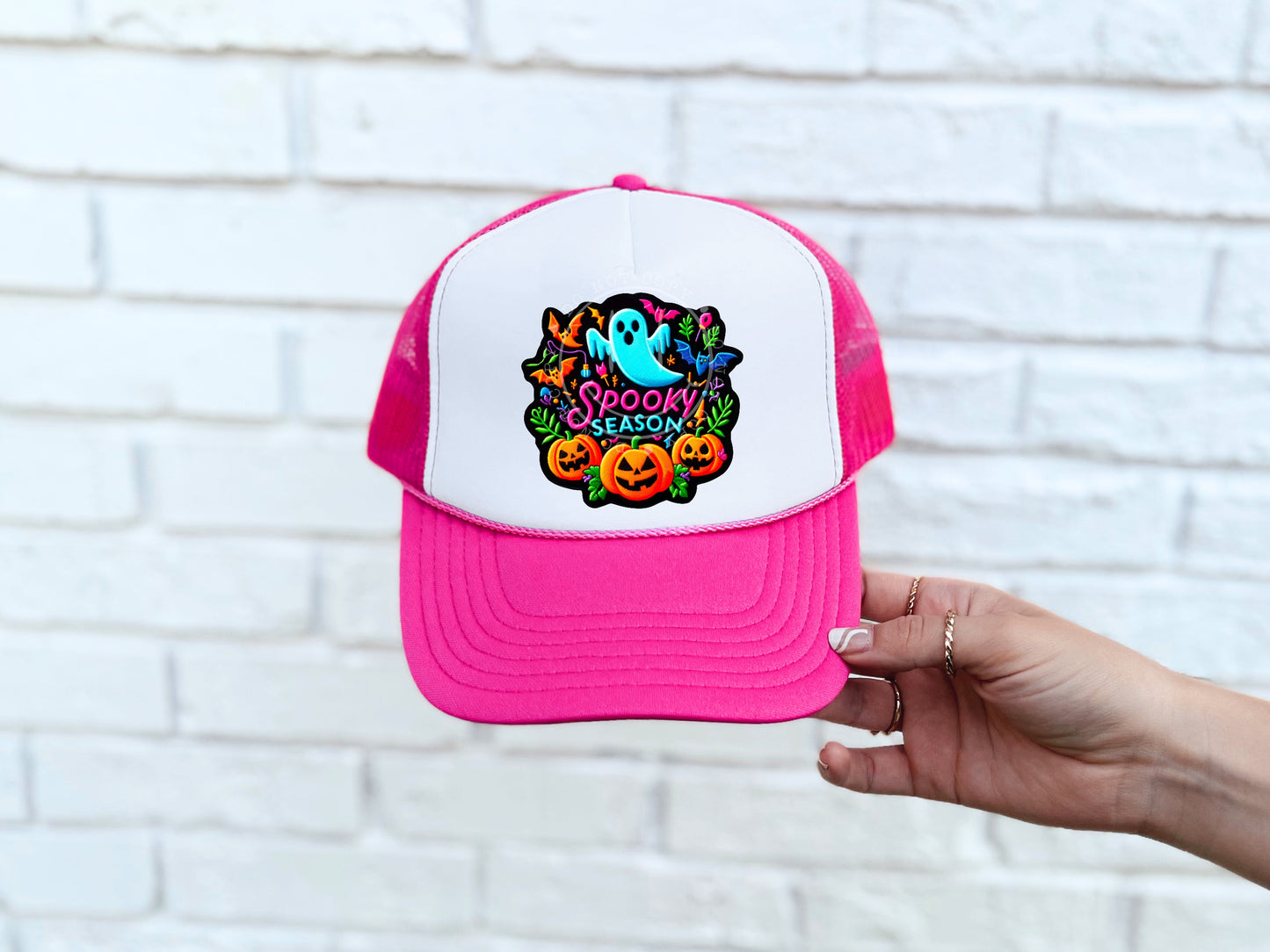 Spooky Season Bright Hat Patch DTF Transfer