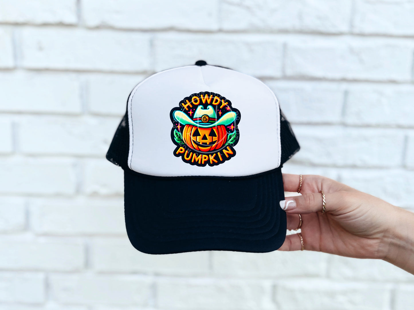 Howdy Pumpkin Hat Patch DTF Transfer